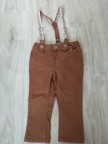 Nohavice s ľudovými trakmi, h&m,80