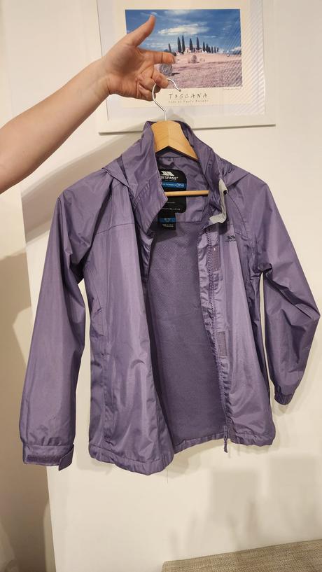 Bunda treková ľahká nepremokavá 9/10 rokov trespas, 134