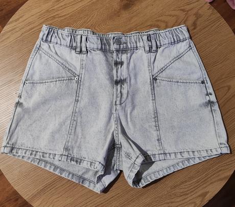 Riflové šortky s vysokým pásom kiabi, l