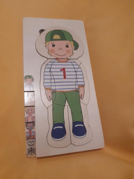 Drevené viacvrstvové puzzle ľudské telo, 