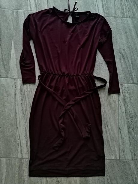 Bordové šik šaty lindex, vxs-s, lindex,s