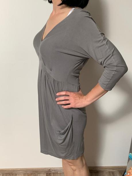 Šaty sivé tehotenské, zara,m