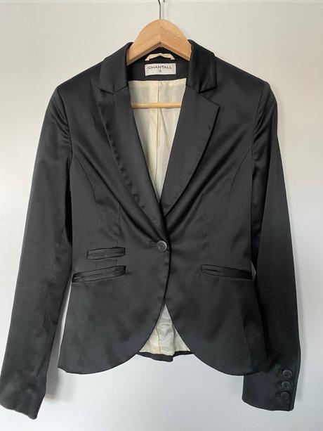 Dámske čierne sako chantall 38 (mko), chantall,38