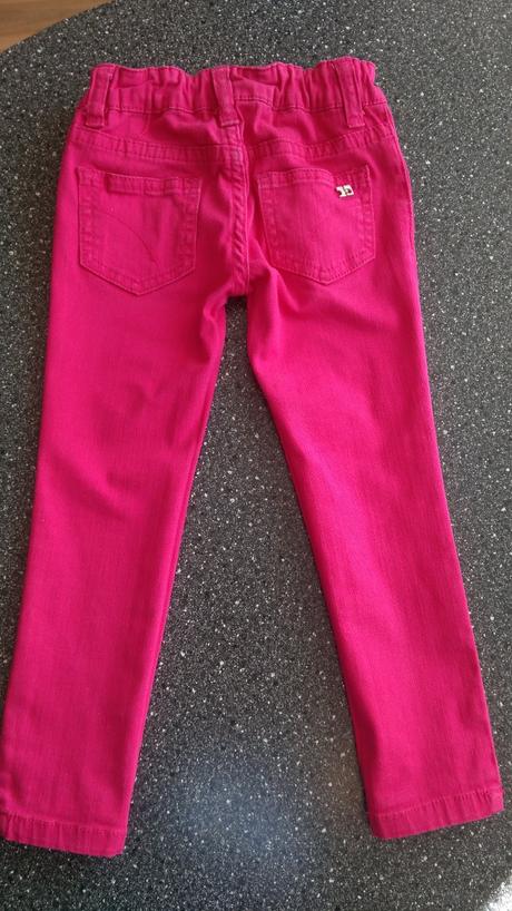 Neónovo-ružové skinny, 2-3r., 98