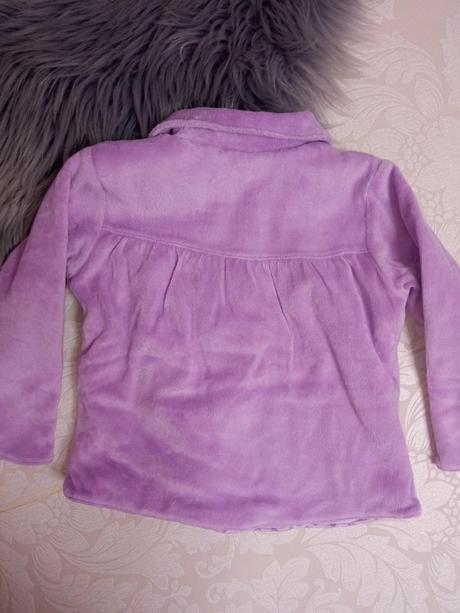 Dievčenský fialový zamatový kabát (80), 80