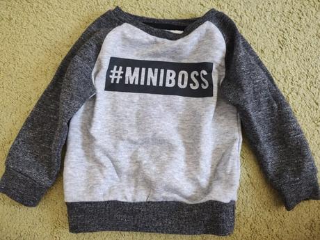 Mikina maly sef miniboss, primark,74