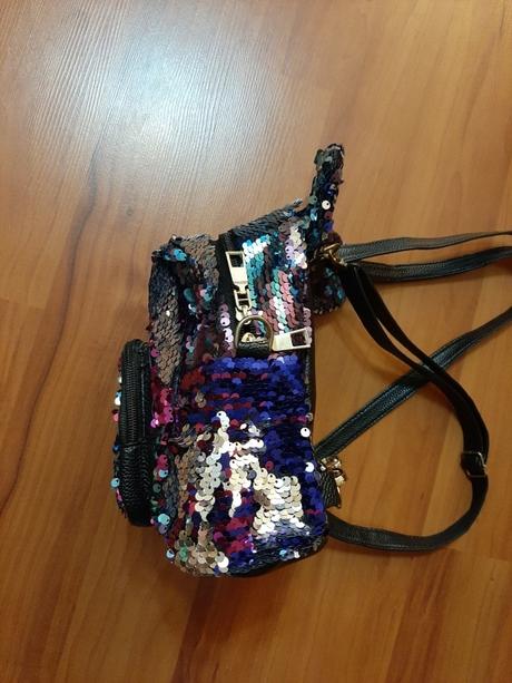 Dievčenský flitrový ruksak / kabelka, 