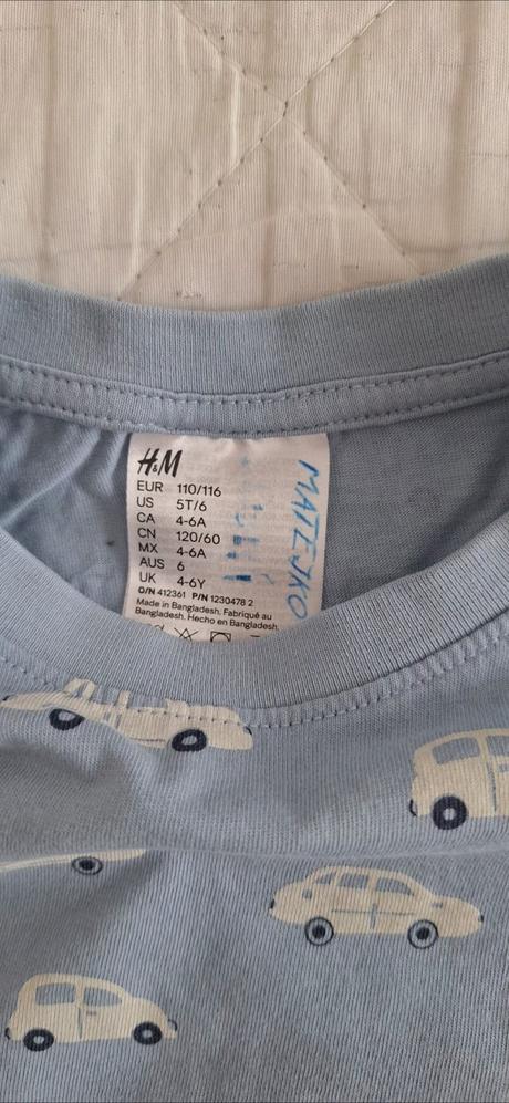 Autíčkové 110/116, h&m,110