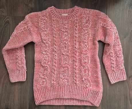 Teply pleteny pulover, f&f,128