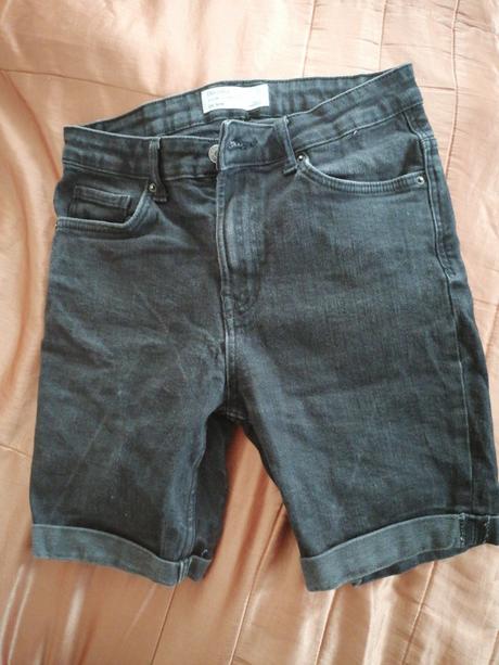 Krátke denimové nohavice, bershka,38