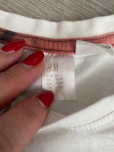 H&m tričko a small rags kraťasy od 9 mesiacov, h&m,80