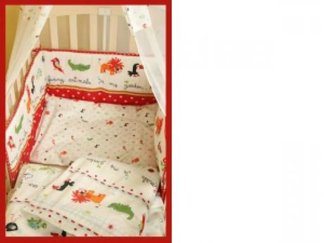 5 časťová sada do postieľky  kol. lúka, šírka (cm): 100,dĺžka (cm): 130