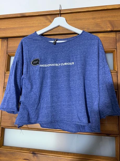 Modré tričko, stradivarius,l