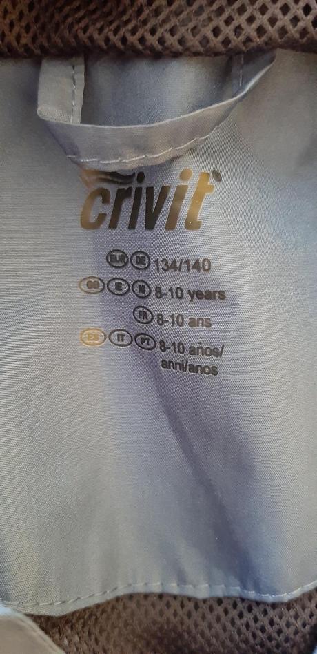 Tenká prechodná vetrovka crivit 134/140, crivit,134