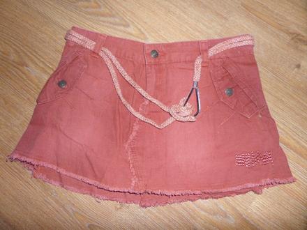 Škoricová minisukňa, denim,l