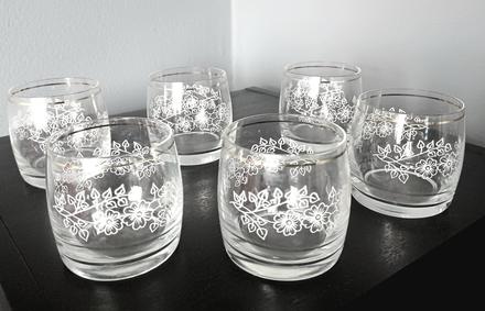 6 x starý pohár 2dcl, 