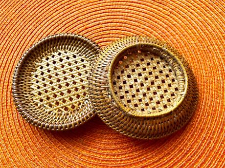 Prútené podšálky 3 ks, 