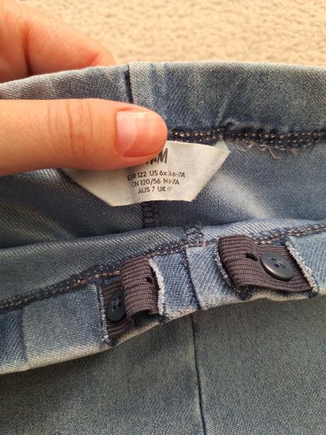 Džínsové legíny 122, h&m,122