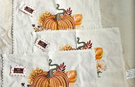 Obrusky na stol, jesenny motiv, 3ks,