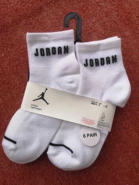 Air jordan ponožky 6 párov veľkosť 35-37,5, air jordan,35 / 36 / 37 / 38