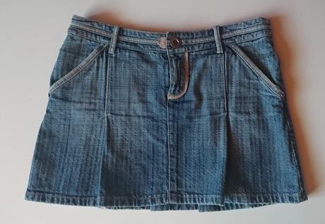 Riflová sukňa, mango,36