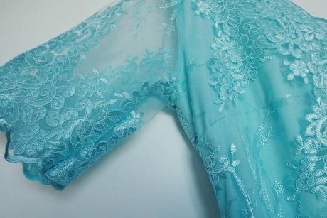 Spoločenské mentolové spoločenské šaty pre moletky, 48 - xxxl