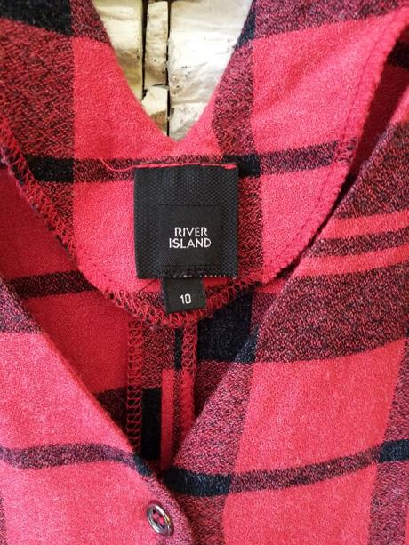 Červeno-čierna károvaná košeľa, river island,36