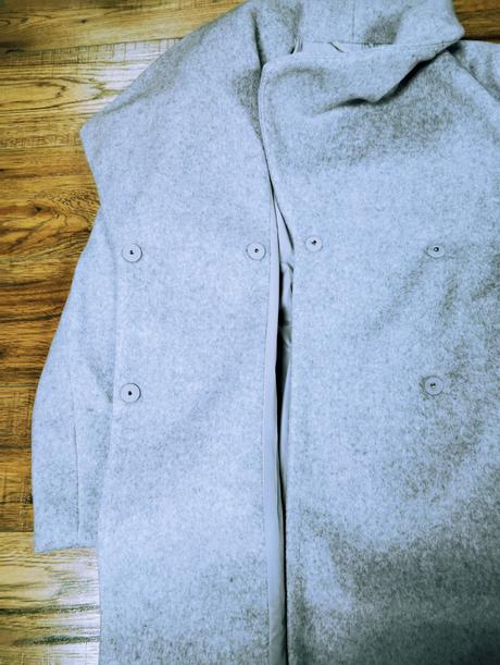 Šedý jesenný kabát, reserved,36