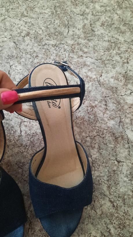 Sandalky denim, 39