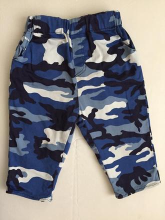 Zateplené maskáčové nohavice, 80