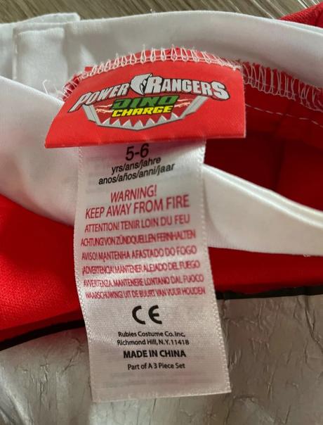 Kostým red poweranger - power rangers (5-6r.), 