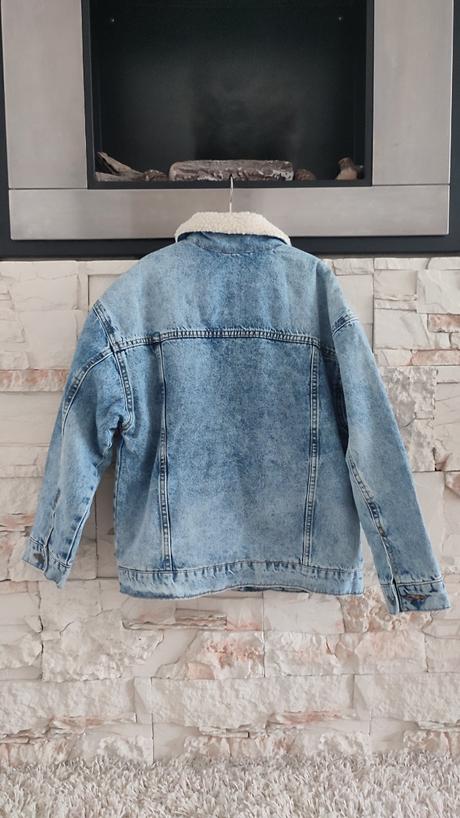 Zateplená riflová bunda, zara,140