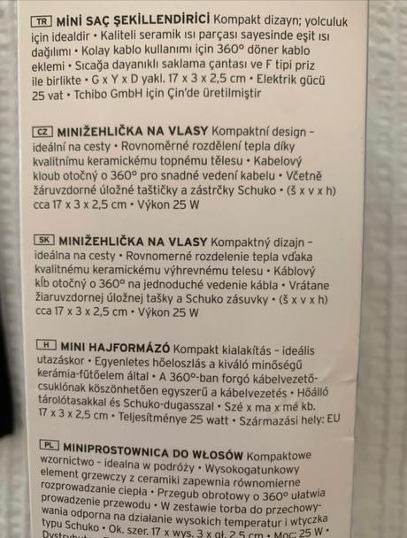 Mini žehlička na vlasy, 