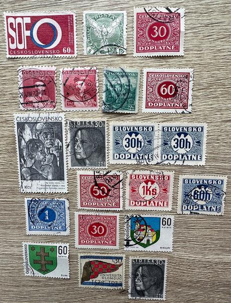 Staršie známky československo za 10eur, 