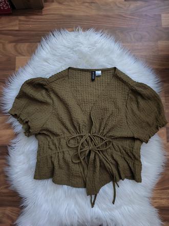 Dámsky top na viazanie, h&m,xl