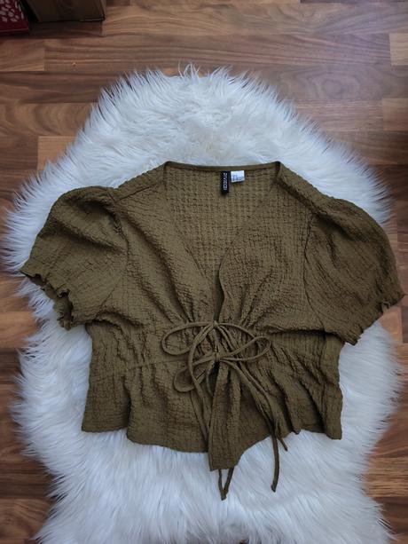 Dámsky top na viazanie, h&m,xl