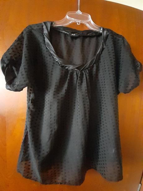 Čierna blúzka z mušelínu f&f, f&f,44