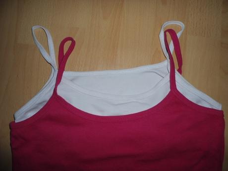 Ruzovo-biele tricko ramieka, xs