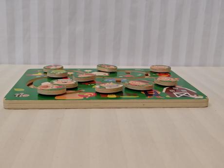 Drevený labyrint farma playtive, 30x22,5 cm,