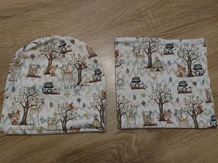 Obojstranná čiapka a nákrčník, 128