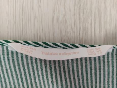 Paskovana blúzka s volánom., zara,xs