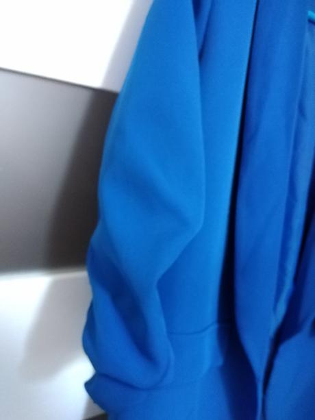 Modré sako s 3/4 rukávom, s