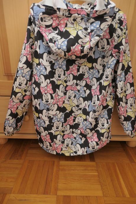 H&m minnie krasna prechodna bunda s kapucou, h&m,134