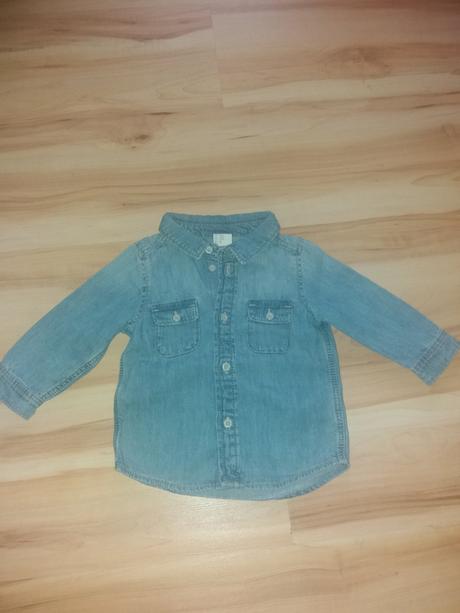 Riflová košeľa, h&m,68