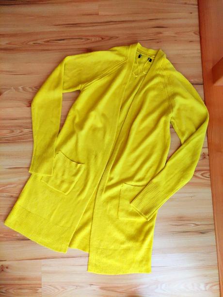 Žiarivo žltý kardigan, reserved,s