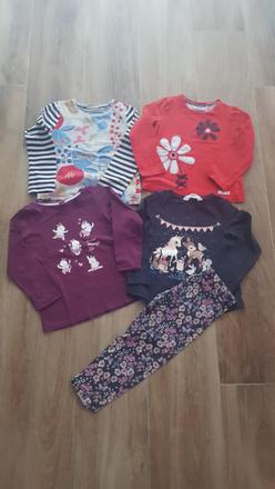 4x tričko a 1x legíny, next,104