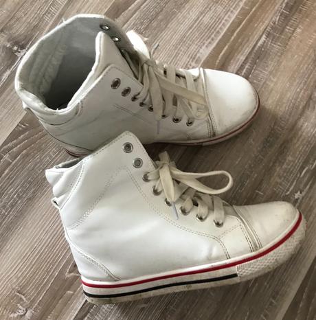 Koženkové tenisky na platforme darujem k nákupu, 39