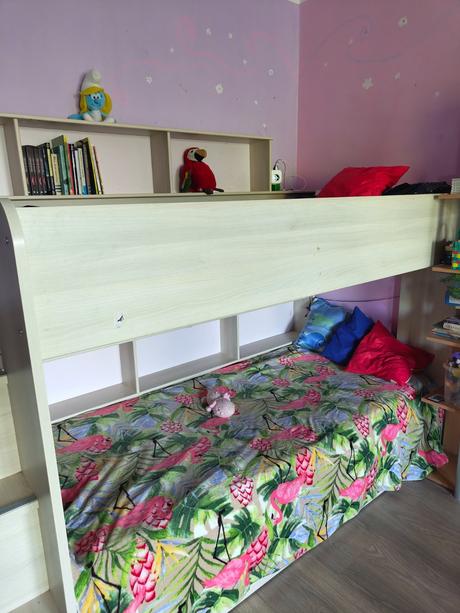 Poschodová posteľ, šírka (cm): 90,dĺžka (cm): 200