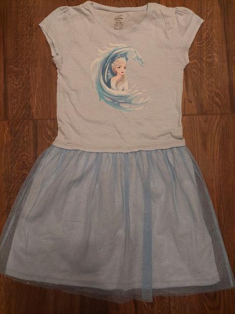 Šaty s motívom frozen - veľkosť 140, disney,140