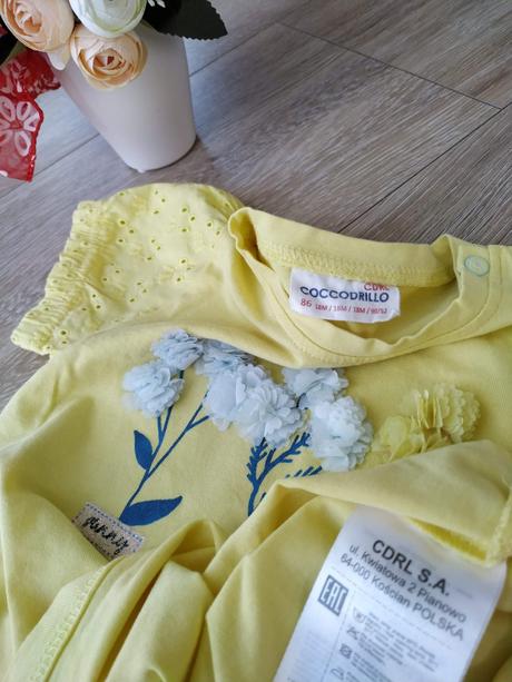 Žlté tričko s kvetmi, coccodrillo, v. 86, coccodrillo,86